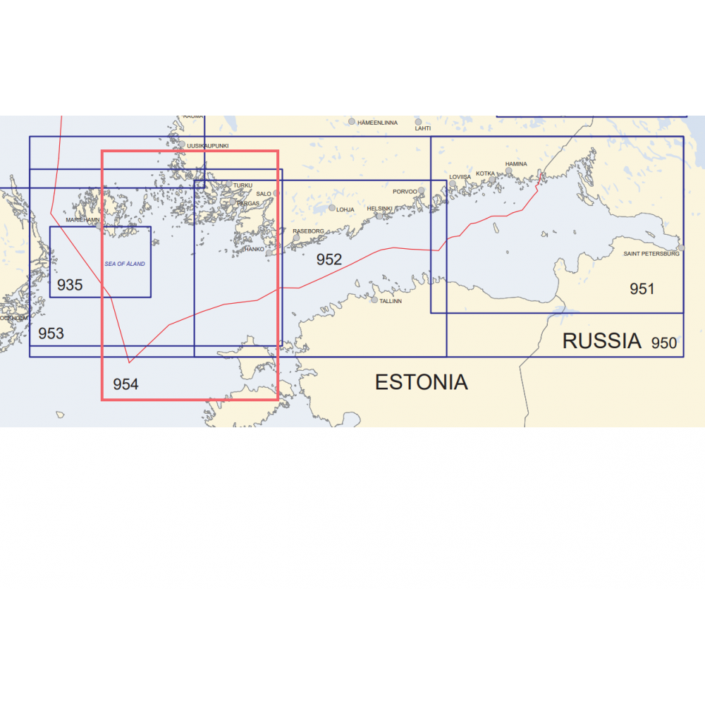 SF 954 sjökort Finland Pohjois-Itämeren itäosa, Norra Östersjön, östra delen